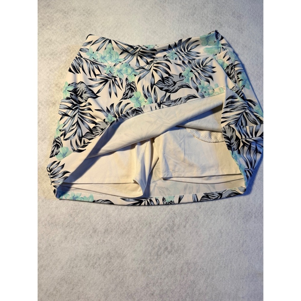Tommy Bahama Golf Skort Womens Large Tropical Palm Floral Blue Teal Athletic Ski - Picture 3 of 6